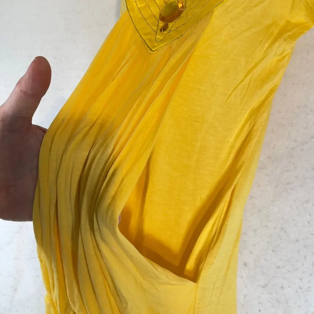 Vizio USA Tunic Top Woman's Large 100% Rayon Made in USA Ruched Style #11348